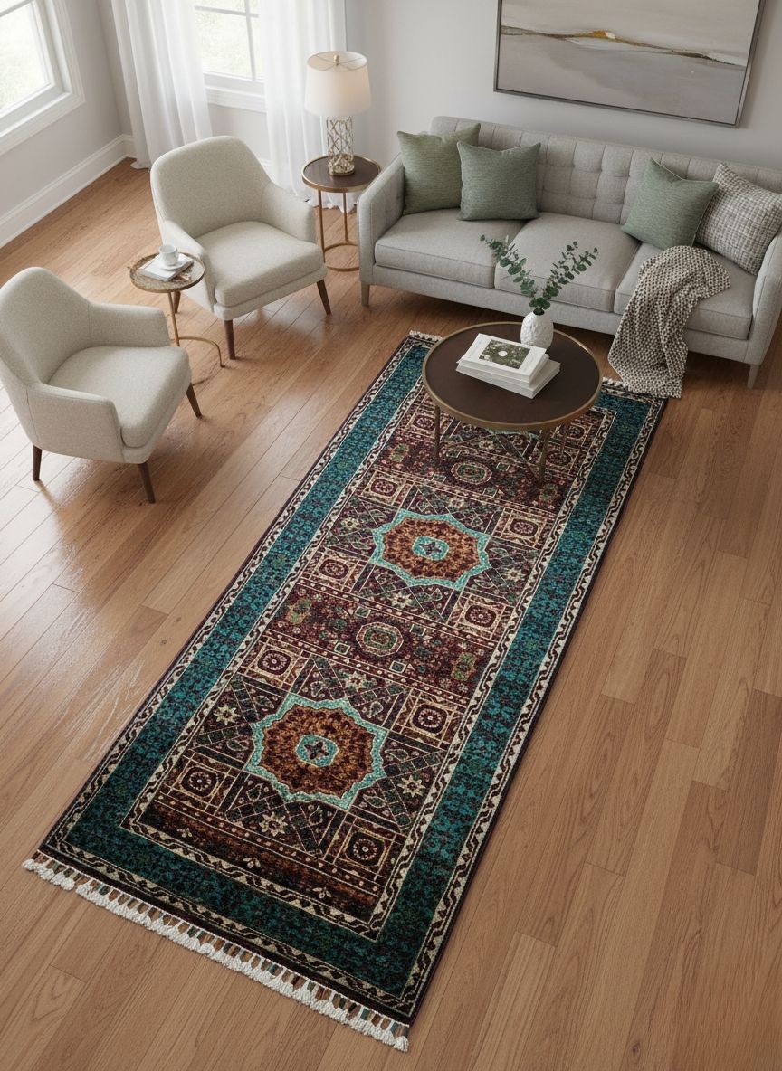 Small Afghan Rug – Mumluk Wool Runner 183x61cm, Hand-Knotted 40/40 Quality