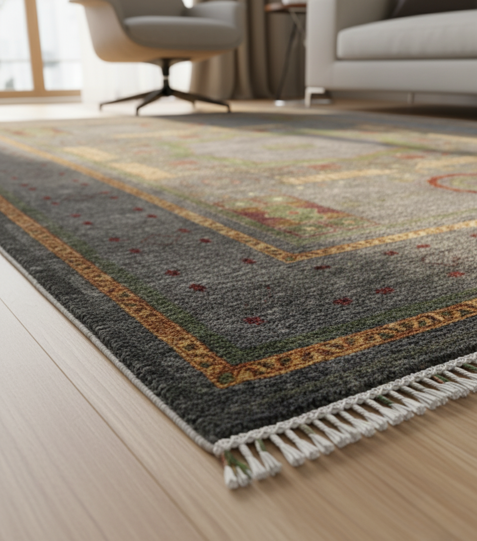 Turkish Mumluk Rug – Hand-Knotted Wool Carpet 250x180cm (8.2x5.9ft)