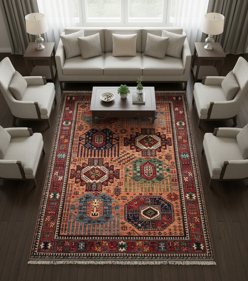 Afghan Rug – Hand-Knotted Wool Carpet 258x177cm (8.5x5.8ft)