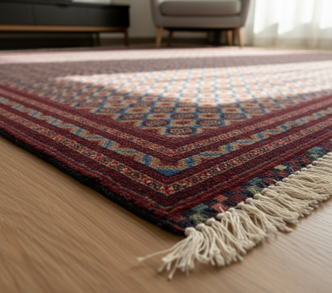Turkish Red Rug – Hand-Knotted Wool Carpet 235x177cm (7.7x5.8ft)