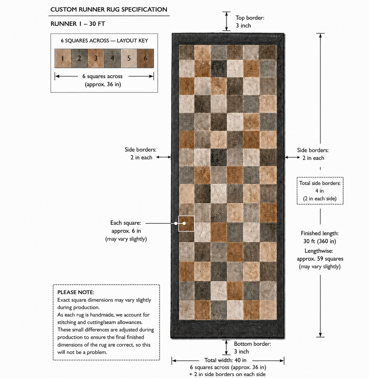Private Custom Order – 2 Custom Cowhide Patchwork Runner Rugs