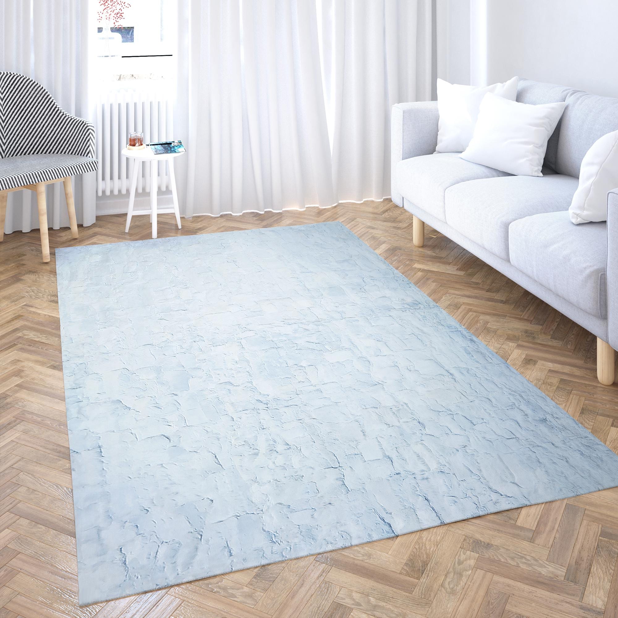 Light Blue Rex Rabbit Fur Rug – Handmade Luxury Soft Fur Carpet, Custom Size