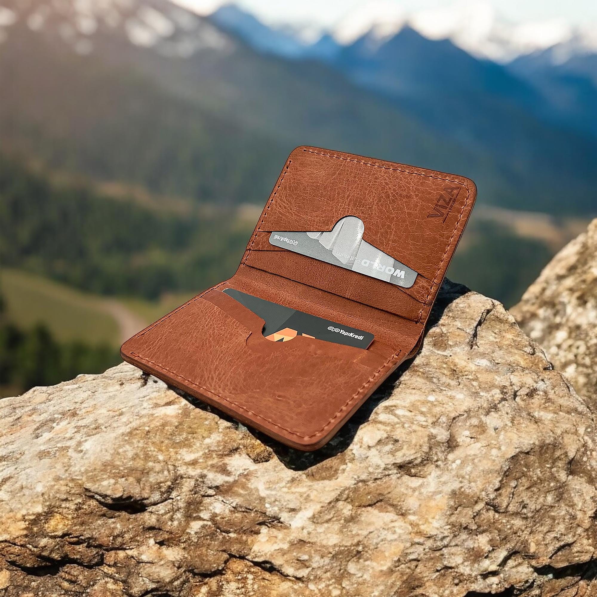 Tan Color Cowhide Leather Wallet