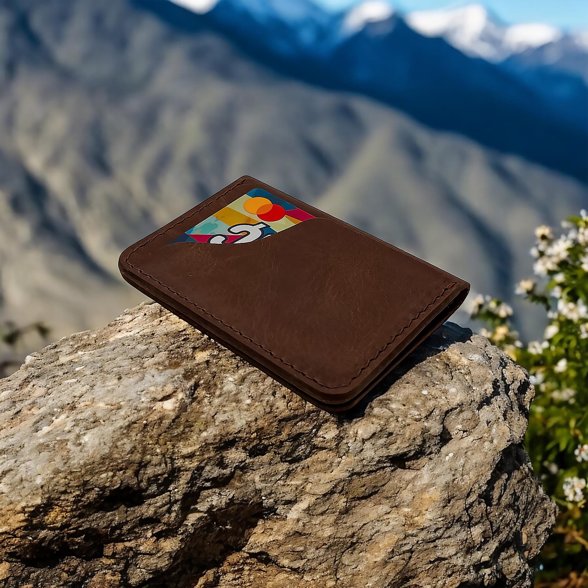 Handmade Dark Brown Cowhide Leather Wallet