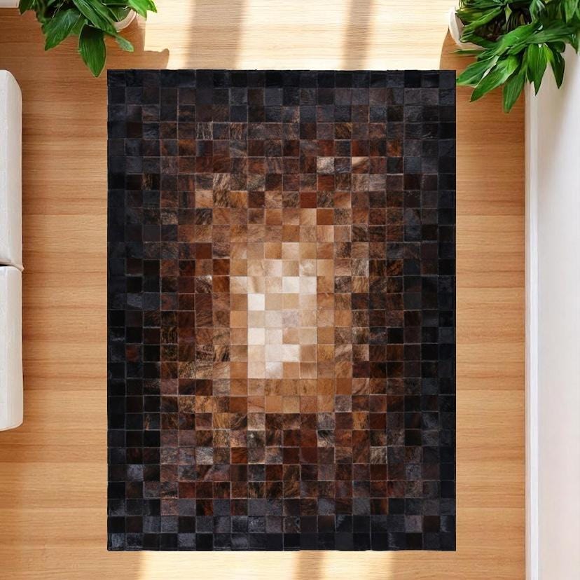 Large Area Rugs, Cowhide Patchwork Rug,