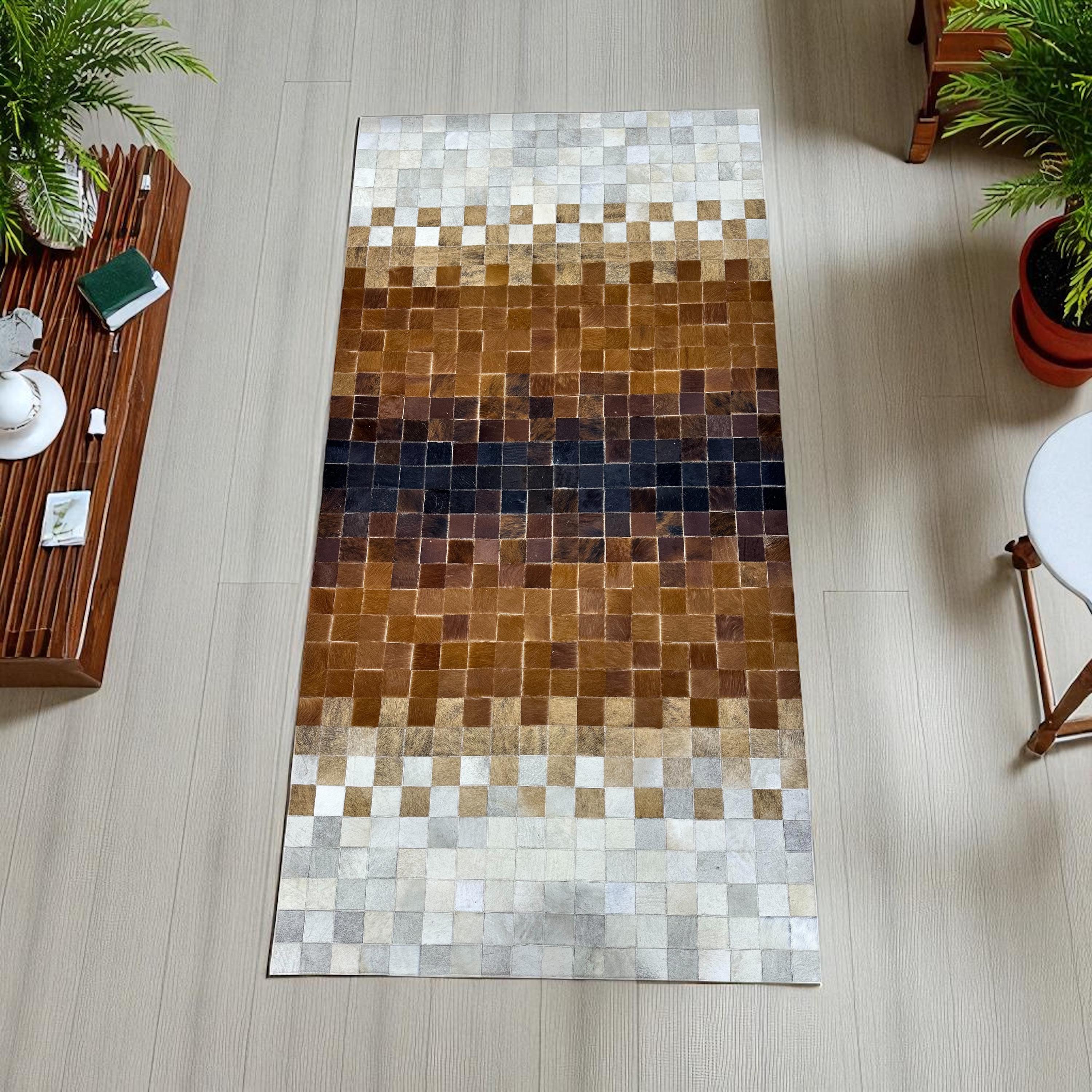 Brown Ombre Cowhide Rug