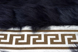 Black Toscana sheepskin runner detail