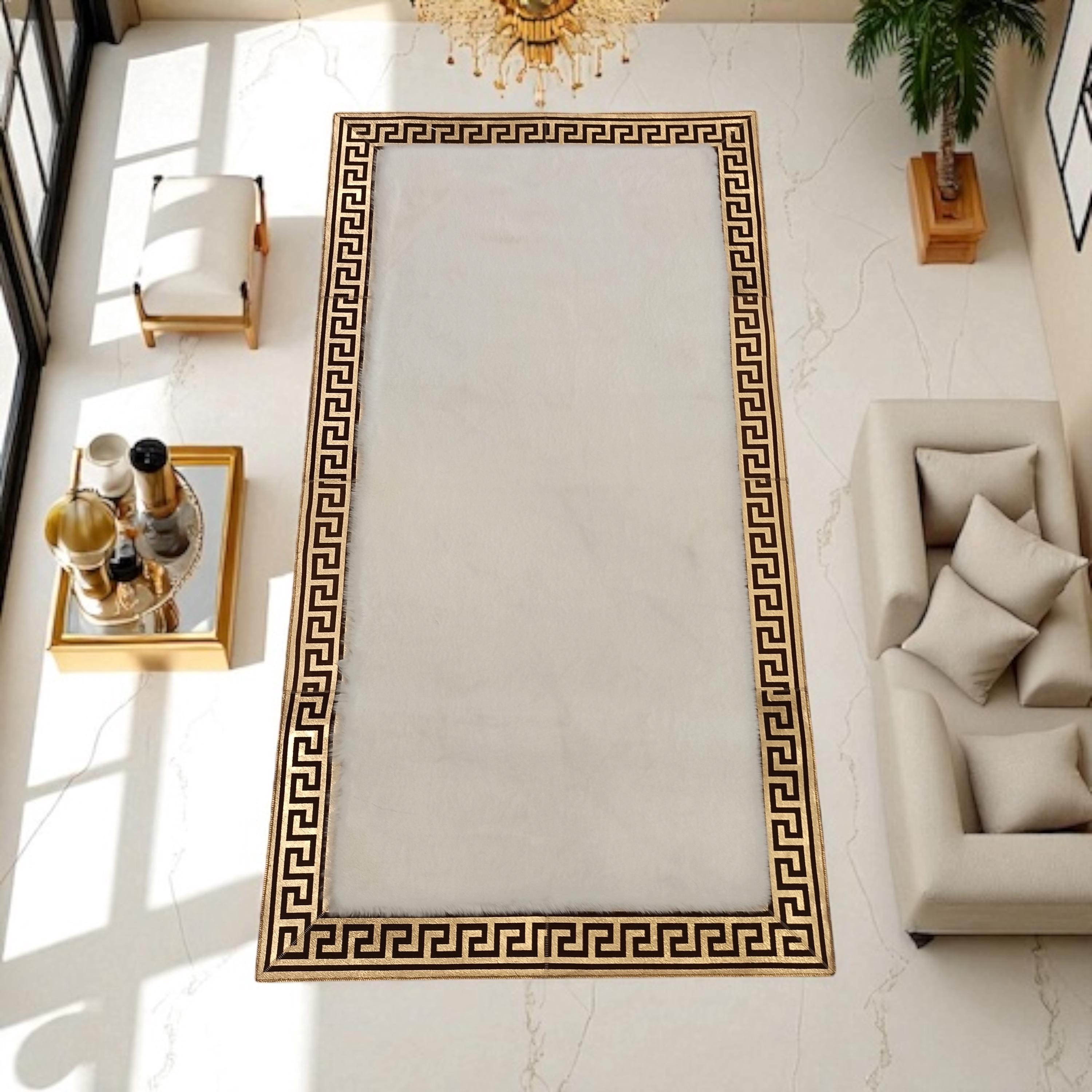 Ivory Faux Fur Rug