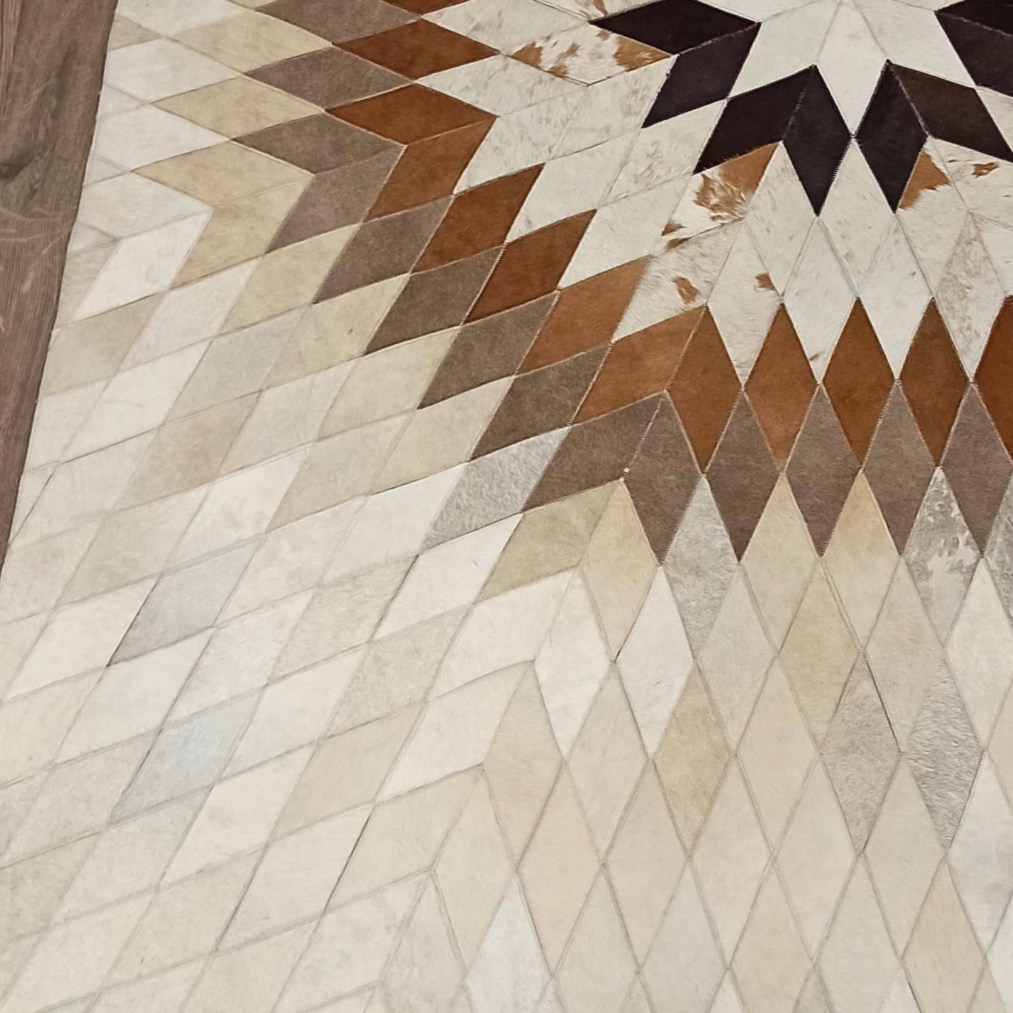 Star Pattern Cowhide Rug