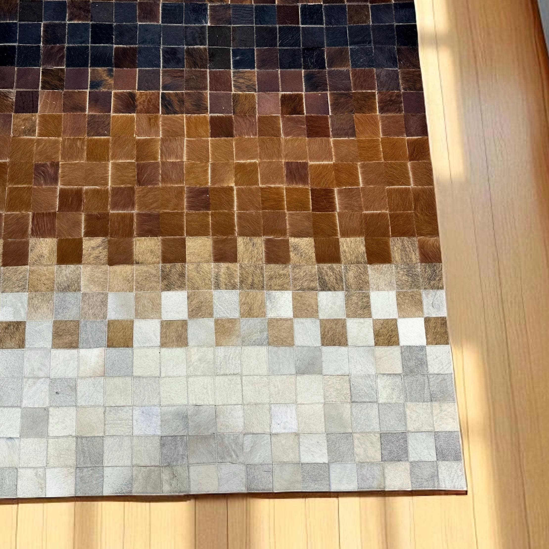 Brown Ombre Cowhide Rug