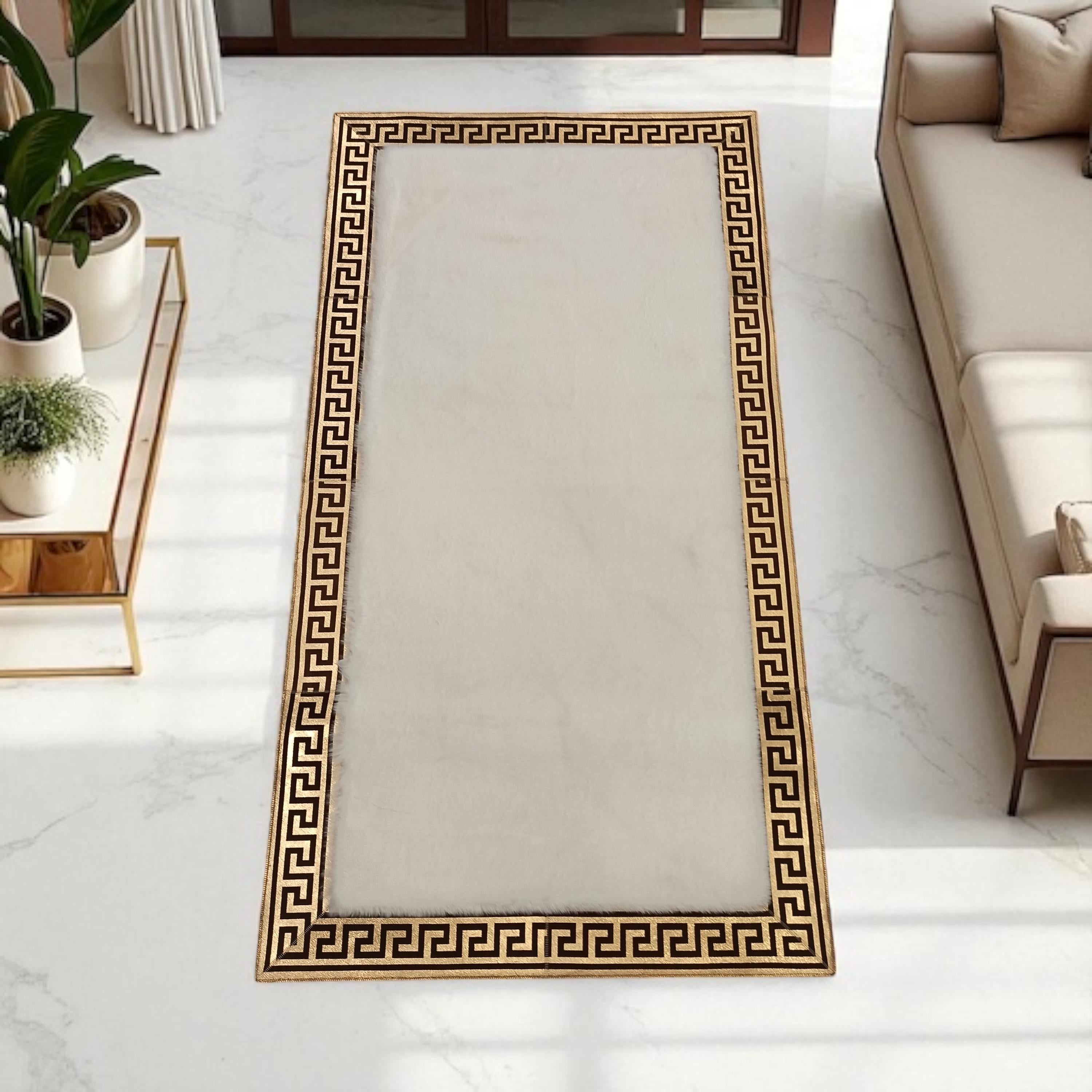 Ivory Faux Fur Rug