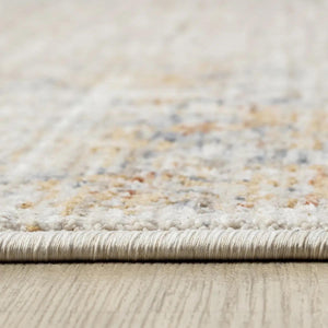 Distressed Traditional Area Rug, Beige Ivory Pattern Carpet, Soft Elegant Floor Runner