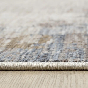Neutral Abstract Area Rug, Beige Gray Distressed Modern Living Room Carpet