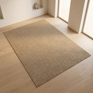 Natural Beige Woven Area Rug, Sisal Style, Minimalist Scandinavian Floor Carpet