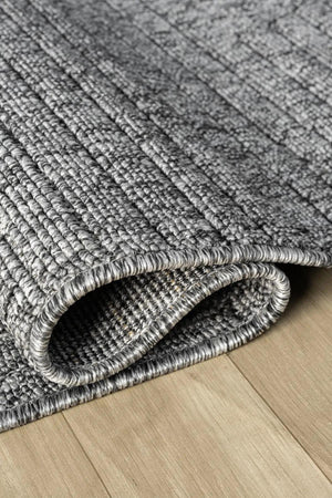 Gray Abstract Textured Area Rug, Modern Geometric Living Room Carpet