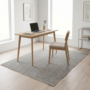 Light Grey Woven Area Rug, Textured Sisal Style Living Room Carpet, Scandinavian Floor Rug