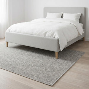 Light Grey Woven Area Rug, Textured Sisal Style Living Room Carpet, Scandinavian Floor Rug