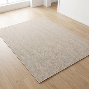 Ivory Beige Woven Area Rug, Minimalist Textured Scandinavian Carpet