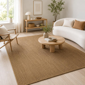 Woven Textured Area Rug, Natural Boho Scandinavian Japandi Carpet
