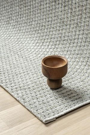 Grey Basket Weave Area Rug, Textured Woven Carpet, Minimalist Scandinavian Living Room