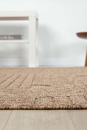 Tan Abstract Area Rug, Textured Geometric Pattern, Neutral Modern Floor Decor