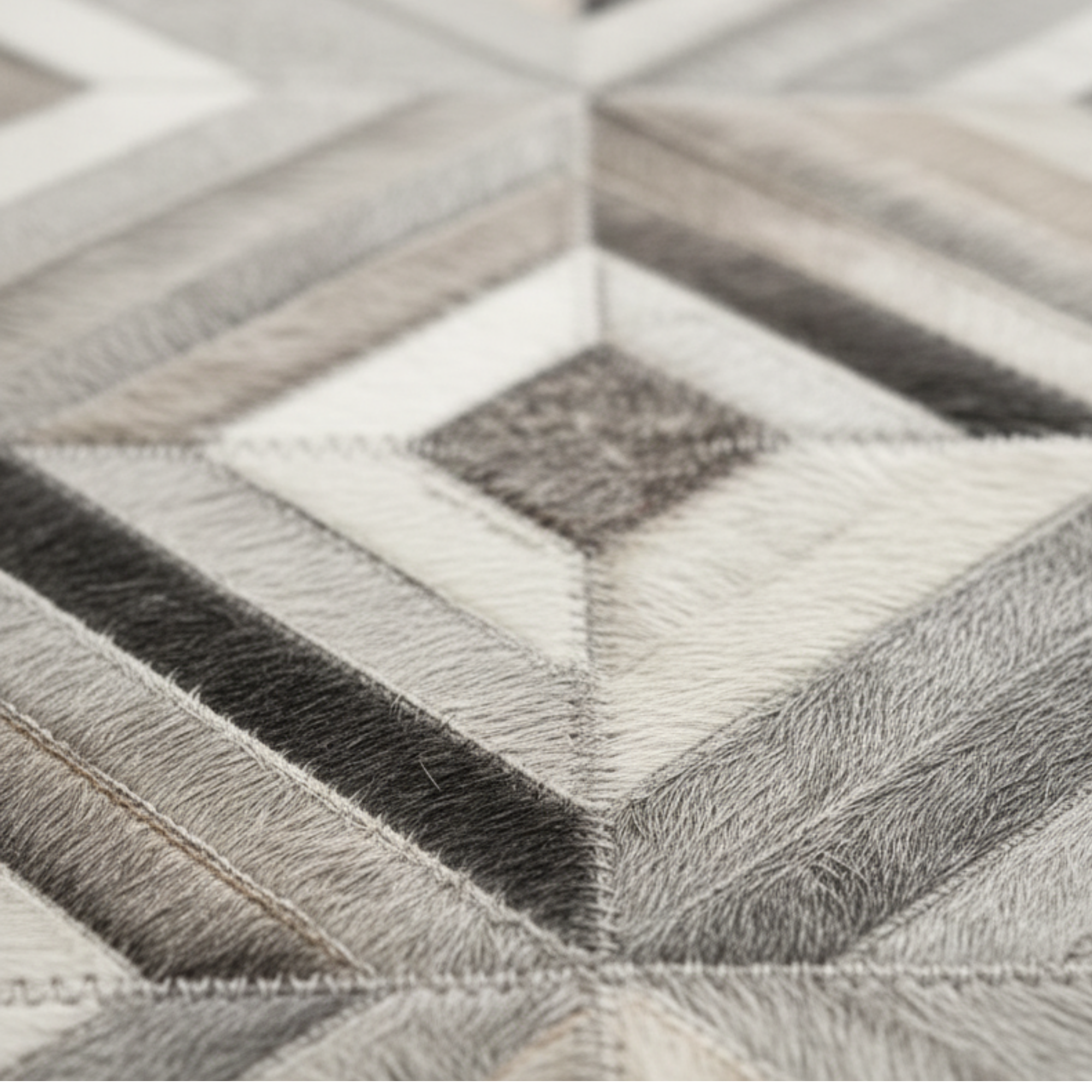 Grey Beige Patchwork Cowhide Rug, Modern Leather Area Rug,Living Room Home Décor