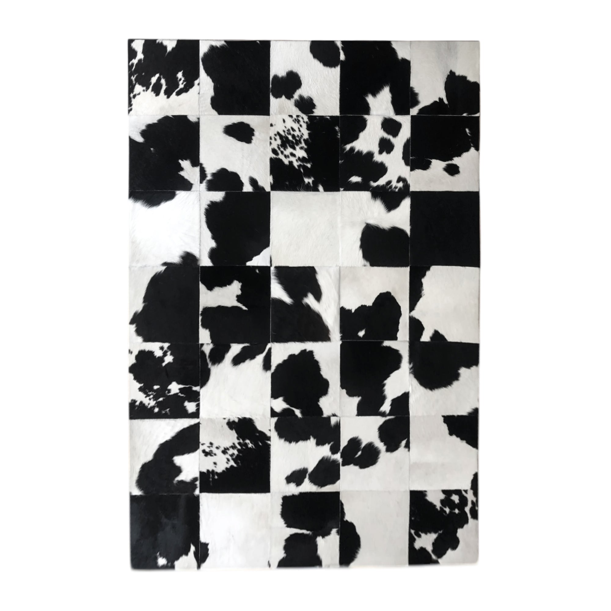 Cow print patchwork rug texture