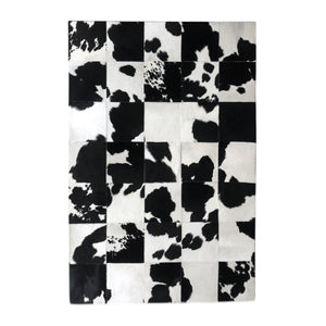 Cow print patchwork rug texture