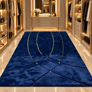 Midnight Navy Blue Plush Rug – view 2