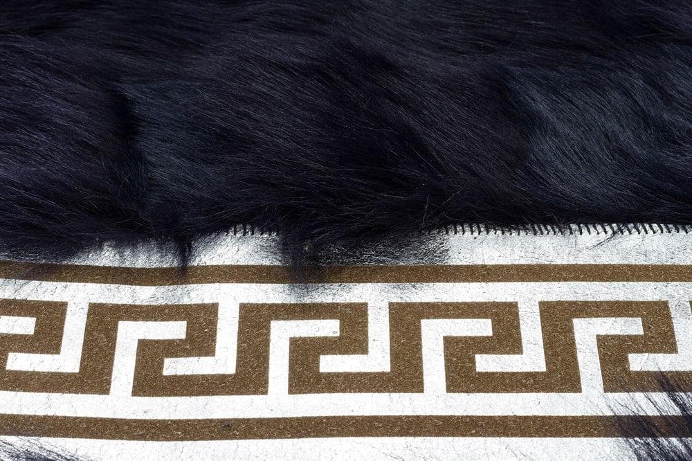 Black Toscana sheepskin runner detail