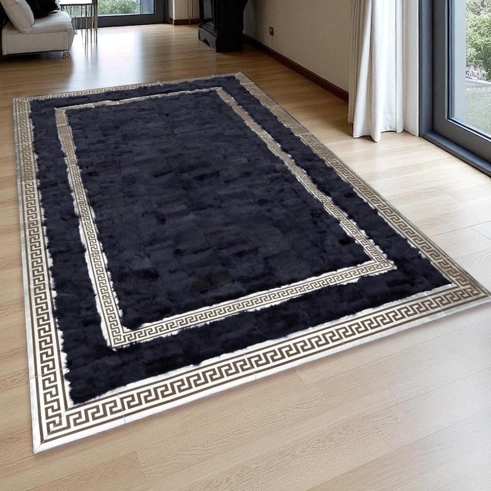 Black Toscana sheepskin runner texture