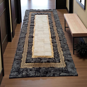 Gray gold Tuscan rug texture
