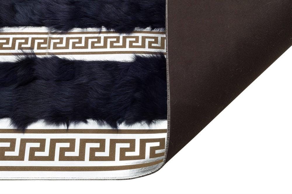 Black Toscana sheepskin runner in room