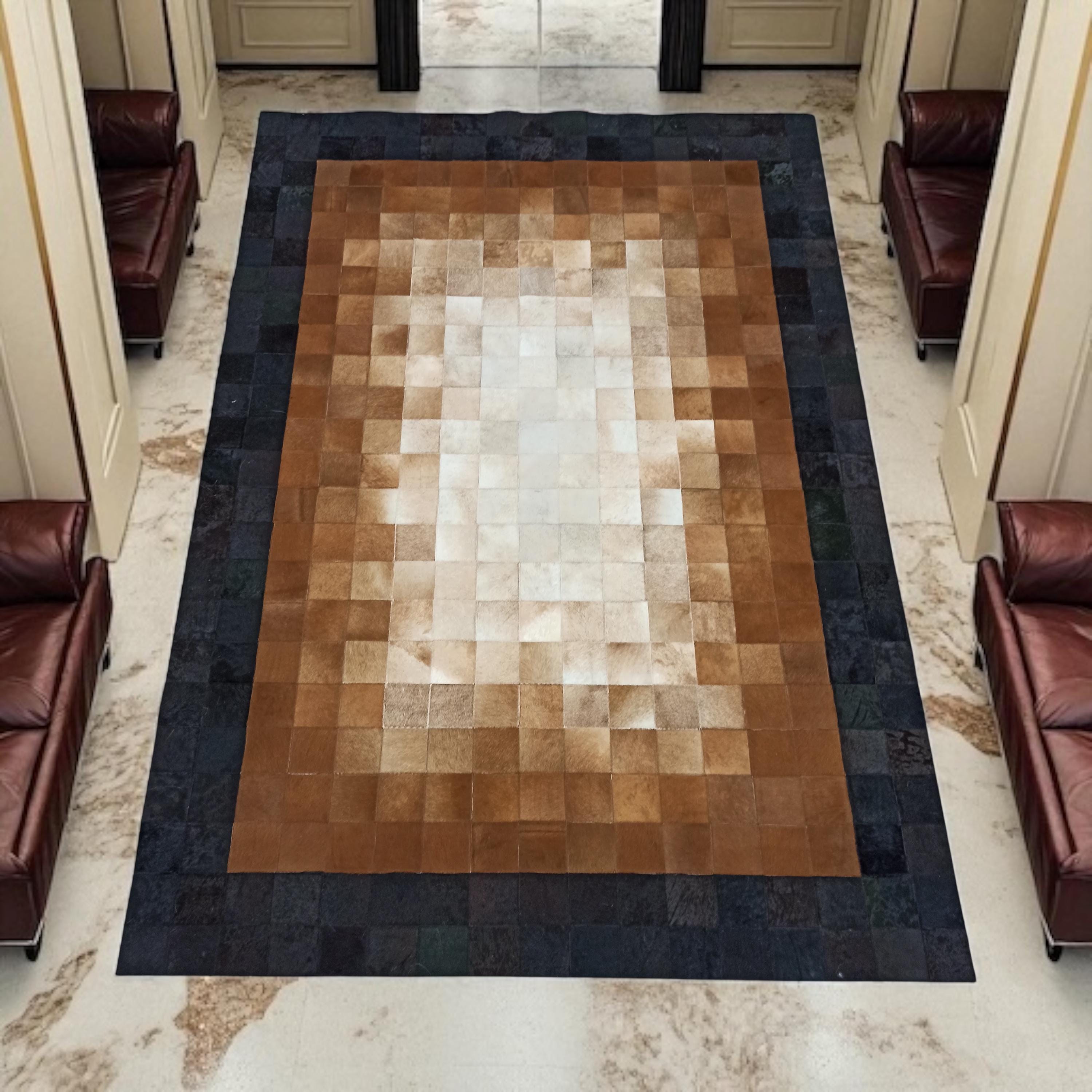 Ombre Brown Cowhide Rug