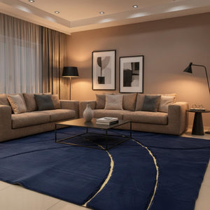 Midnight navy rug texture