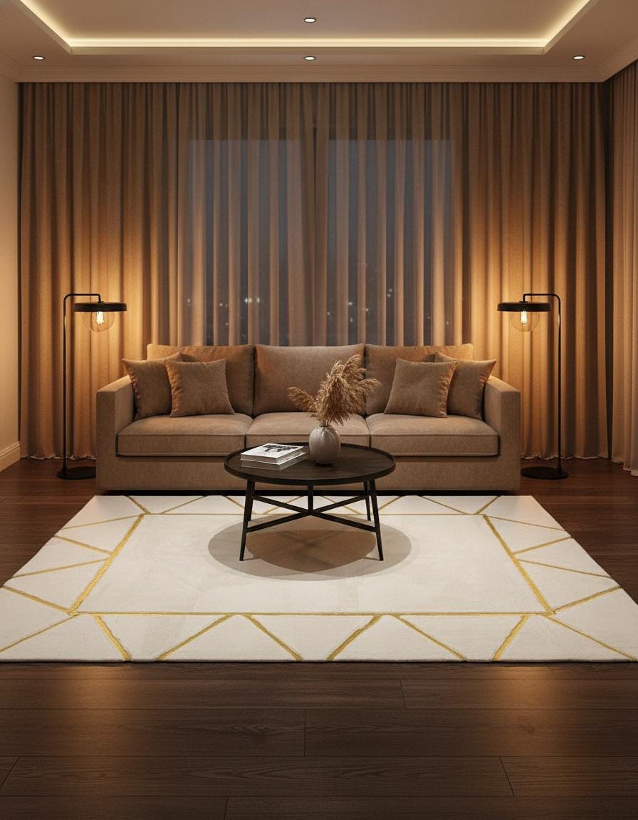 White Plush Carpet, Faux Fur Rug, Custom Size Available