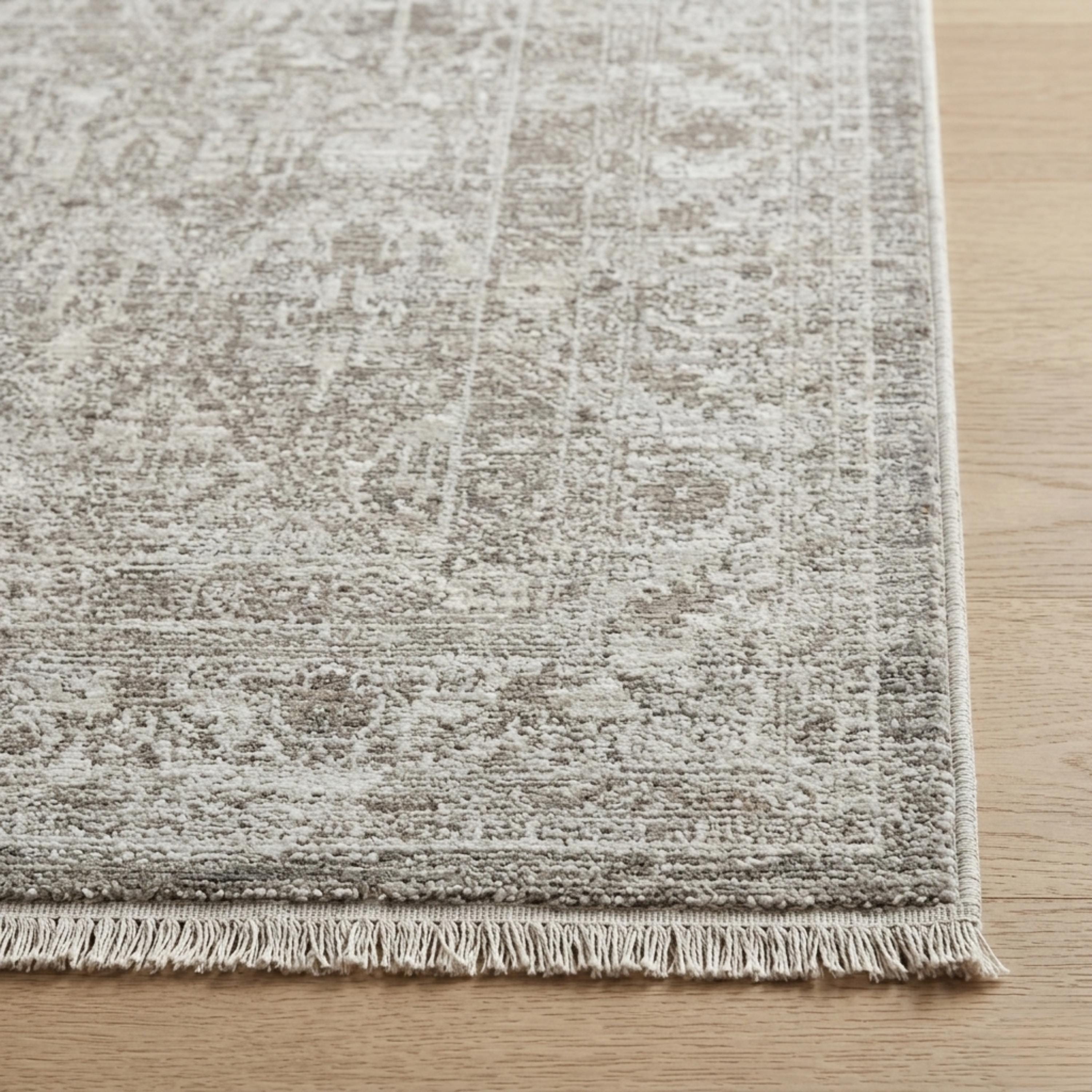 Distressed Grey Beige Area Rug, Neutral Modern Farmhouse Carpet, Soft Living Room Floor Rug