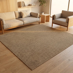 Natural Beige Woven Area Rug, Sisal Style, Minimalist Scandinavian Floor Carpet