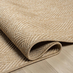Natural Beige Woven Area Rug, Textured Jute Style, Boho Scandinavian Living Room Carpet
