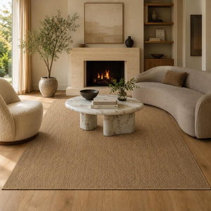 Woven Textured Area Rug, Natural Boho Scandinavian Japandi Carpet
