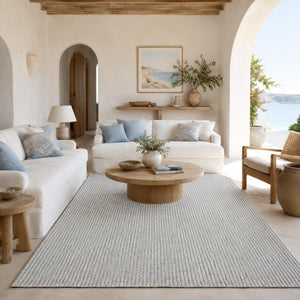 Grey Basket Weave Area Rug, Textured Woven Carpet, Minimalist Scandinavian Living Room