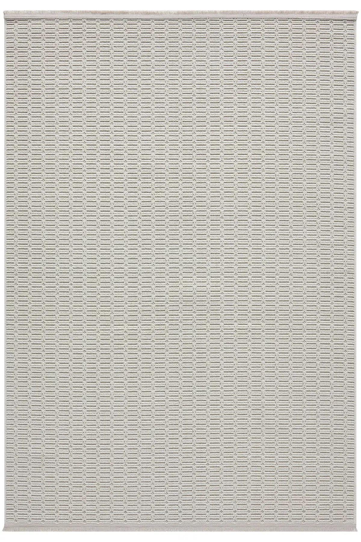 Cream Woven Area Rug, Textured Neutral Minimalist Scandinavian Floor Rug