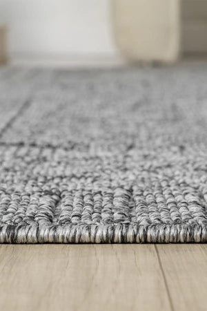 Gray Abstract Textured Area Rug, Modern Geometric Living Room Carpet