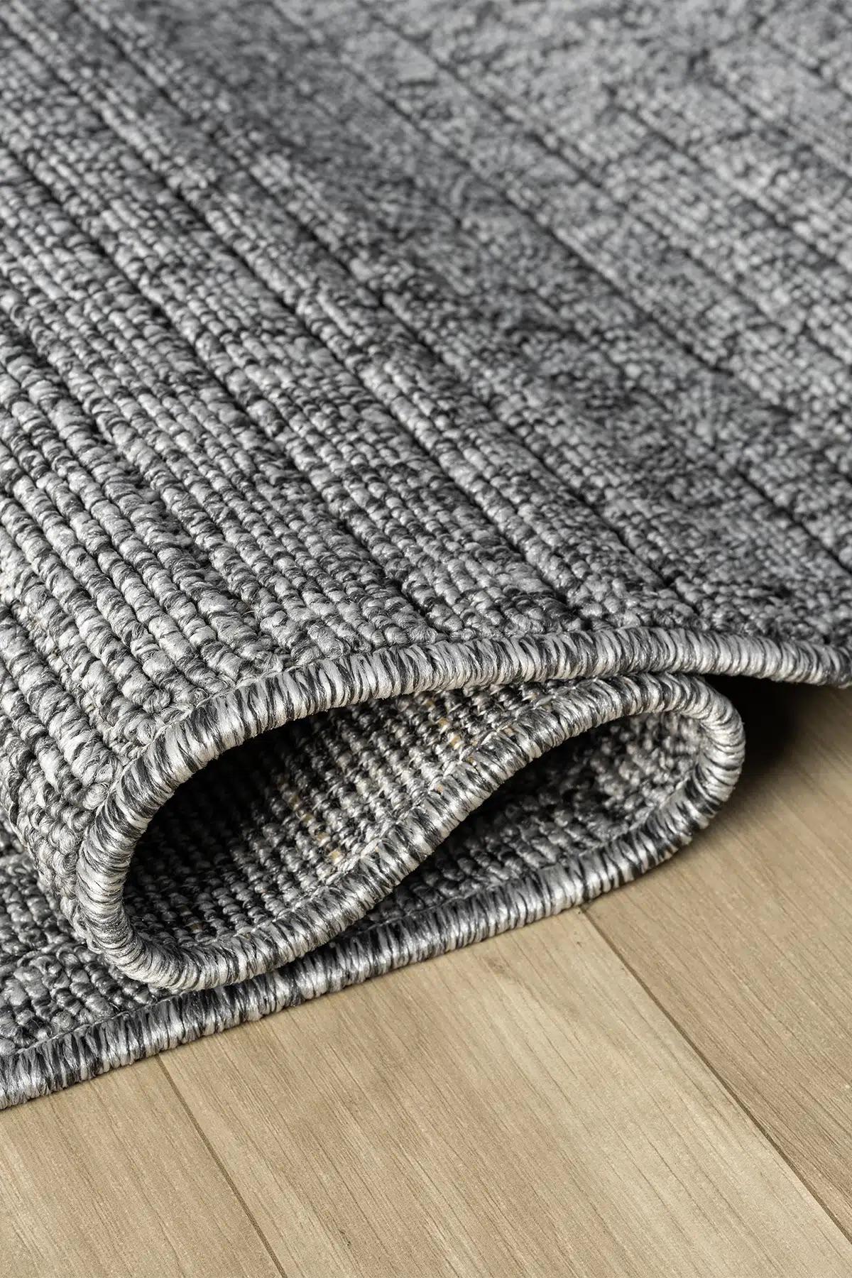 Gray Abstract Textured Area Rug, Modern Geometric Living Room Carpet