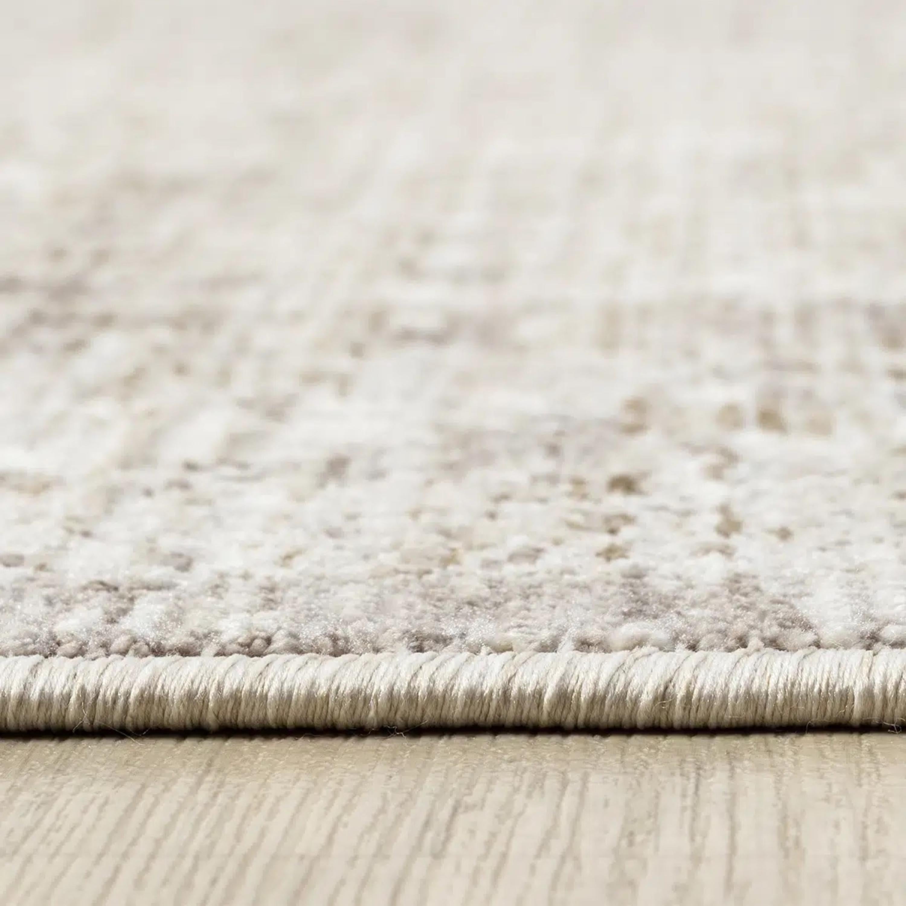 Distressed Grey Beige Area Rug, Neutral Modern Farmhouse Carpet, Soft Living Room Floor Rug