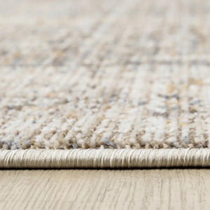 Distressed Beige Area Rug, Vintage Style Living Room Carpet, Soft Grey Ivory Pattern