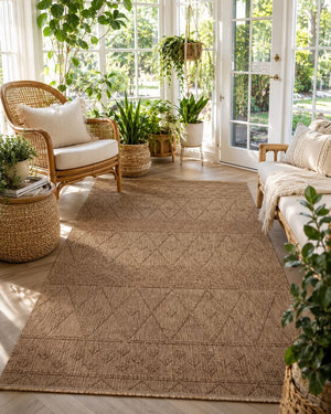 Textured Geometric Area Rug, Boho Scandinavian Living Room Carpet