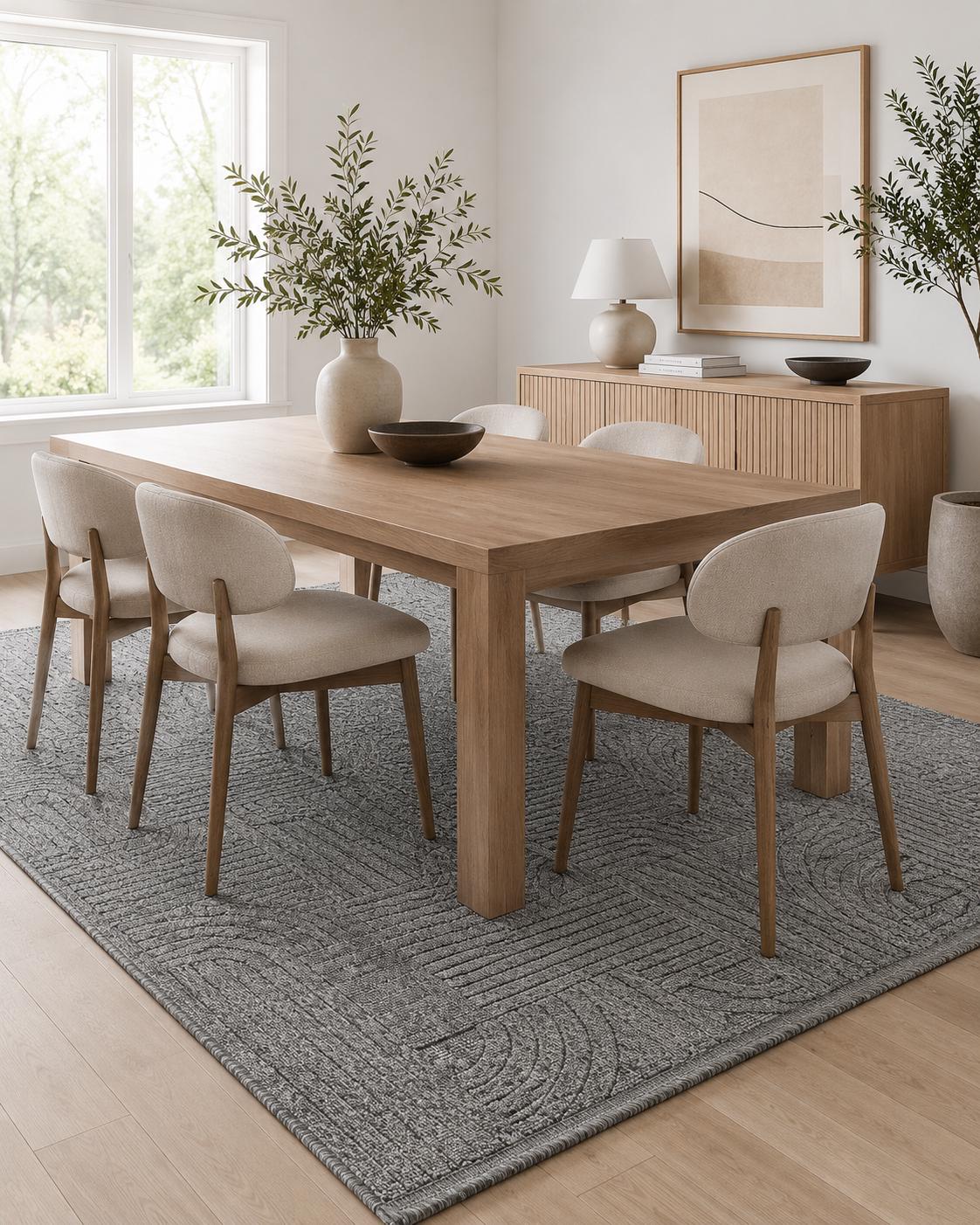 Gray Abstract Textured Area Rug, Modern Geometric Living Room Carpet
