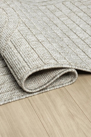 Light Gray Abstract Geometric Textured Area Rug, Modern Living Room Floor Runner