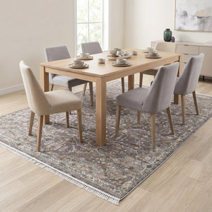Distressed Medallion Area Rug, Oriental Boho Multicolor Living Room Carpet